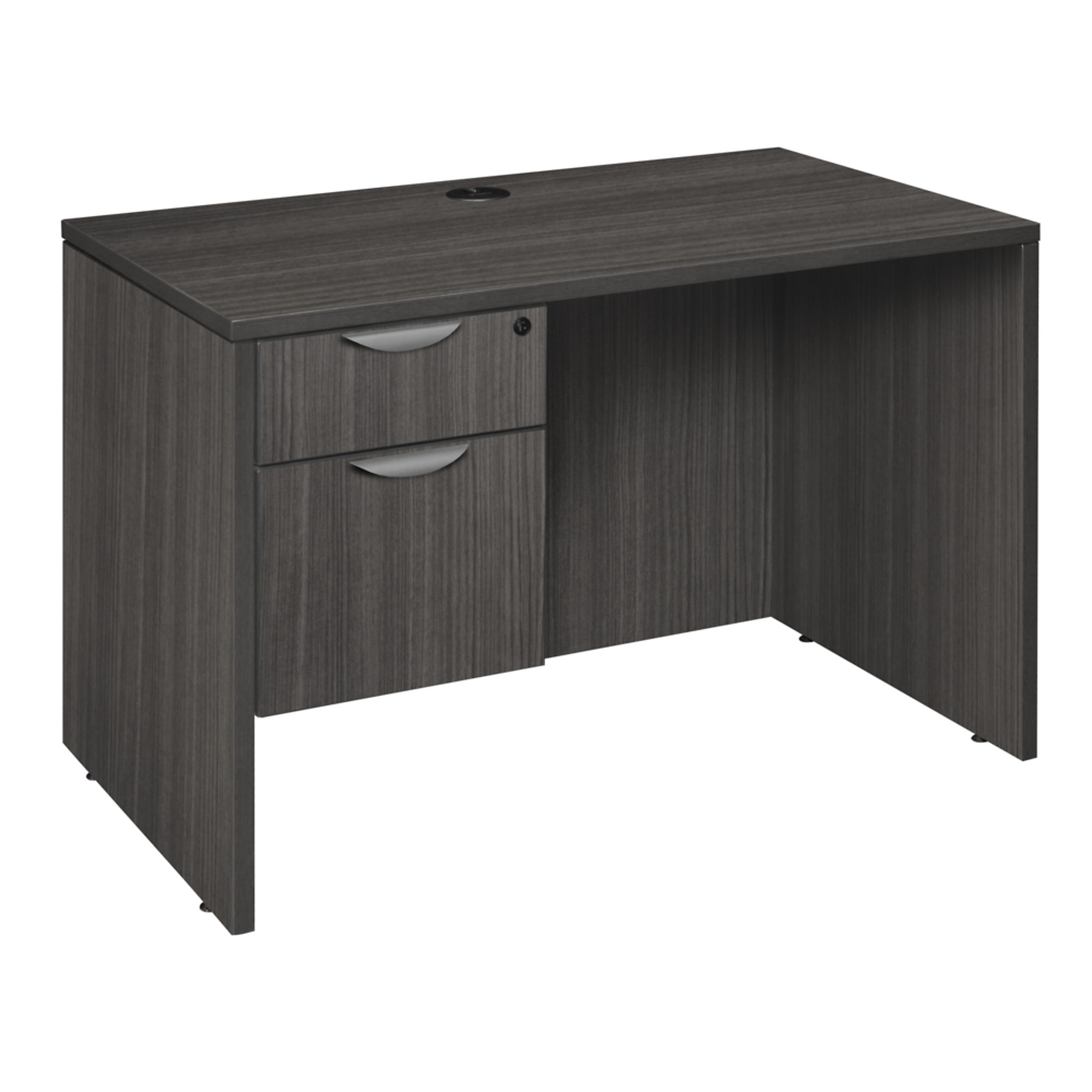 Regency Legacy Executive Desk — 42in. x 24in., Single Pedestal Drawer Unit, Ash Grey, Model# LSP4224AG